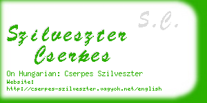 szilveszter cserpes business card